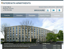 Tablet Screenshot of interfaithapts.com